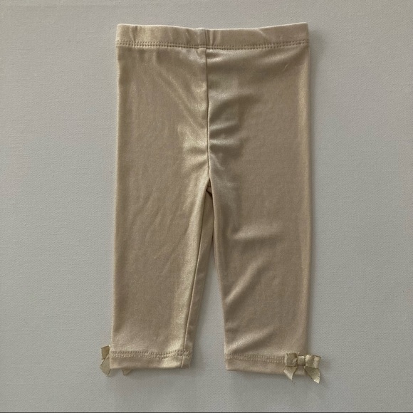 Bonnie Baby Girl 3-6 Months Butterfly Gold Sparkle Top Pants Set Outfit - Picture 5 of 6